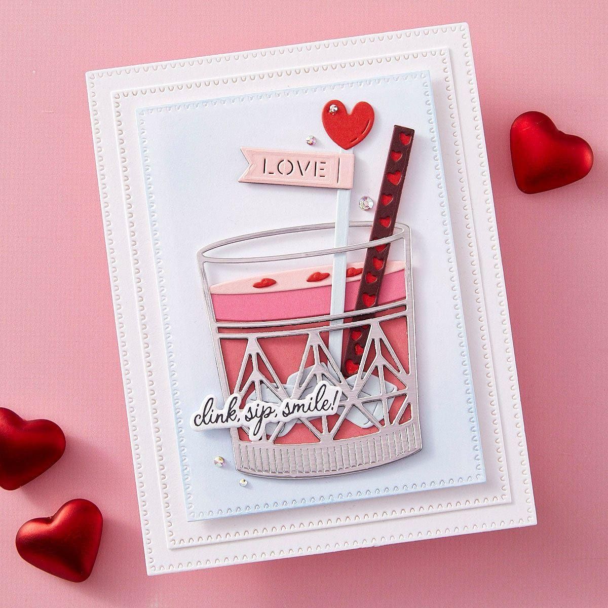 Valentine Happy Hour Sentiments BetterPress Plate & Die Set - Image 5