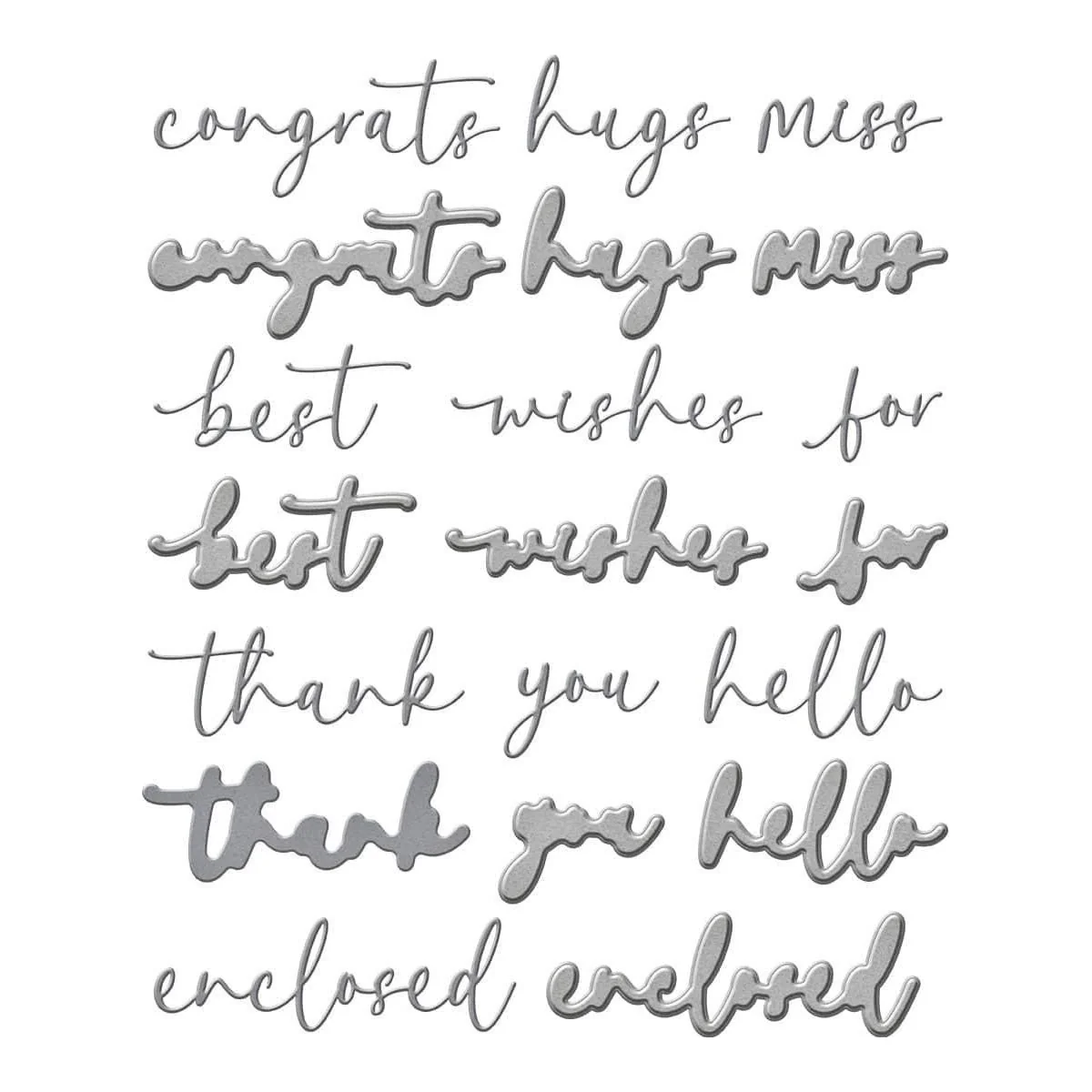 Vivid Script Sentiments Etched Dies from the Vivid Expressions Collection - Image 2