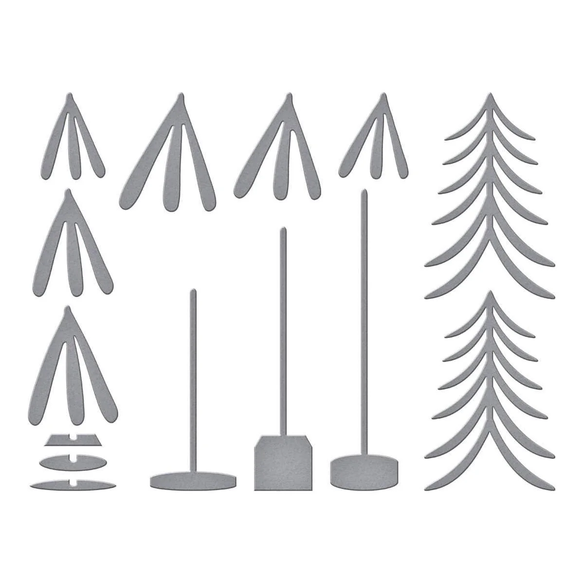 Whimsical Bottle Brush Trees Etched Dies by Simon Hurley - Image 2
